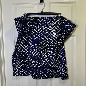 Apt. 9 Stretch Knit Pencil Skirt Plus Sz 24W Blue Black Business Casual Workwear